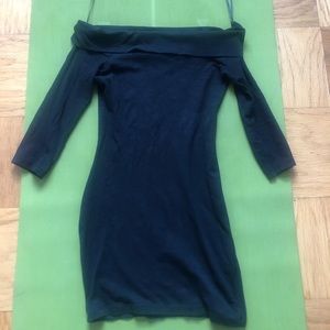 Off the shoulder black dress